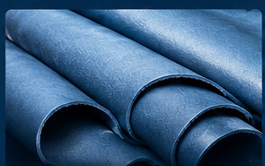 Rolled wet blue leather